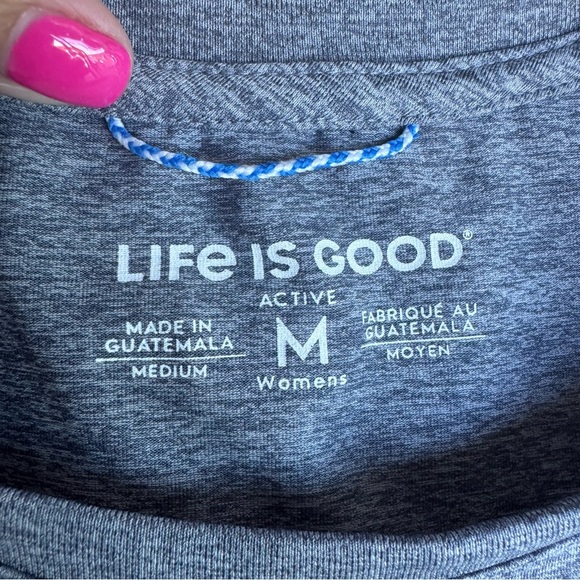 Life is Good Active Line Palm Trees Sun Graphic T Shirt - Picture 3 of 6